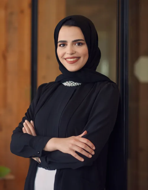 Takwa Dawdi in Dubai office